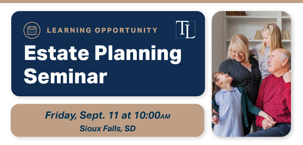 Estate planning seminar September 11 Sioux Falls